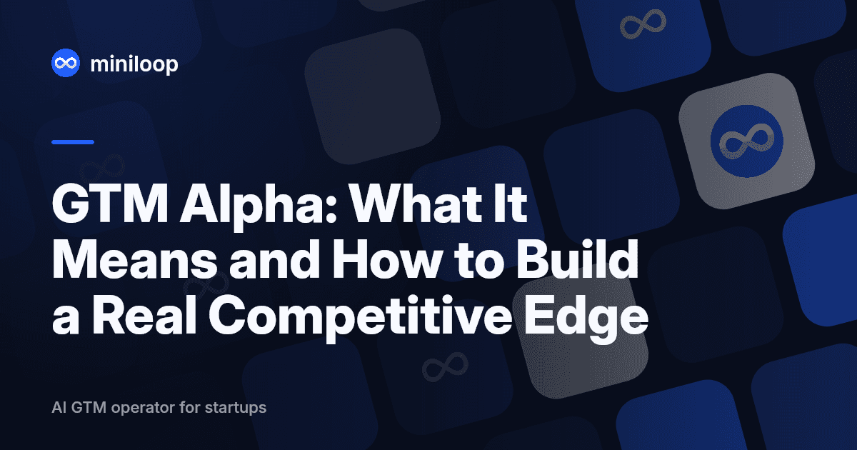 Abstract illustration representing GTM alpha, the competitive edge built from unique data signals and fast-moving go-to-market plays