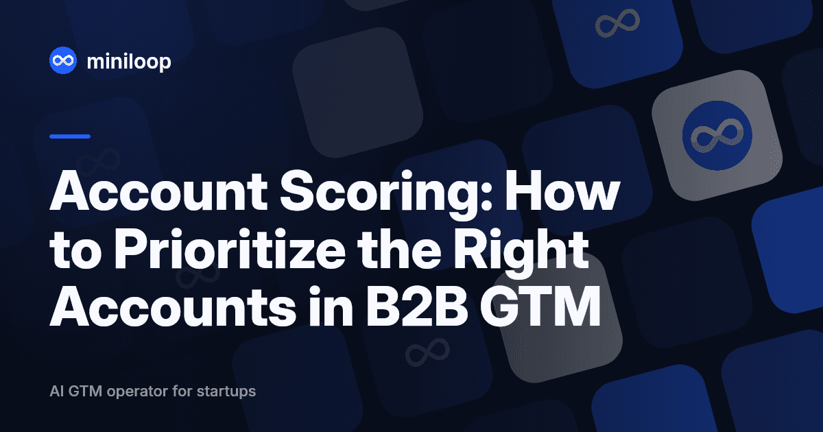 Account scoring framework diagram for B2B GTM teams prioritizing outbound and ABM