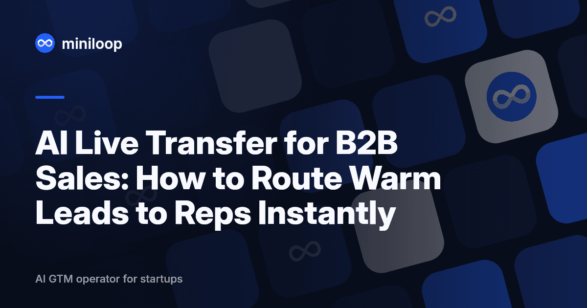 AI live transfer workflow diagram for B2B sales