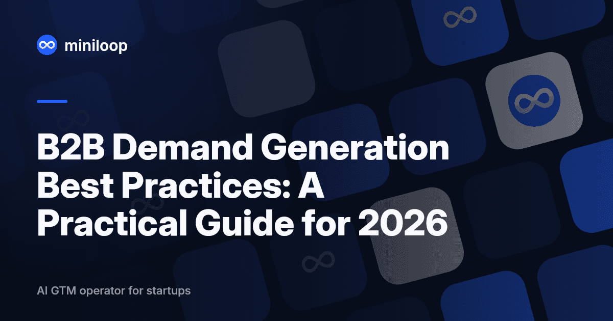 Diagram illustrating the six stages of B2B demand generation from awareness through retention