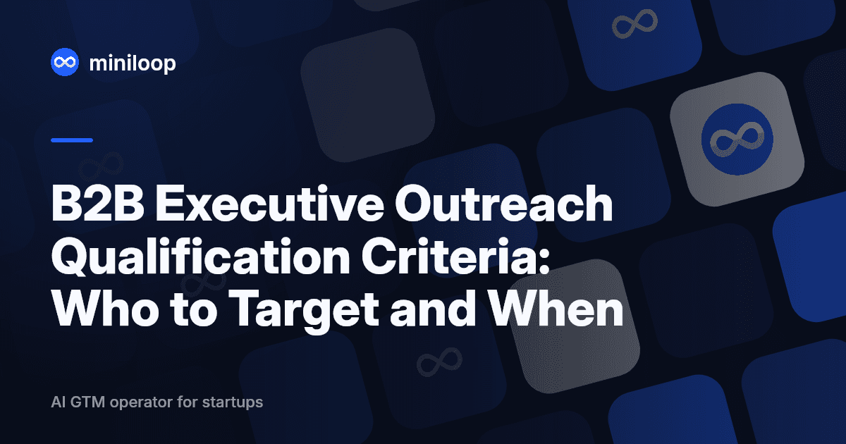 Abstract visual representing B2B executive outreach qualification criteria and targeting framework