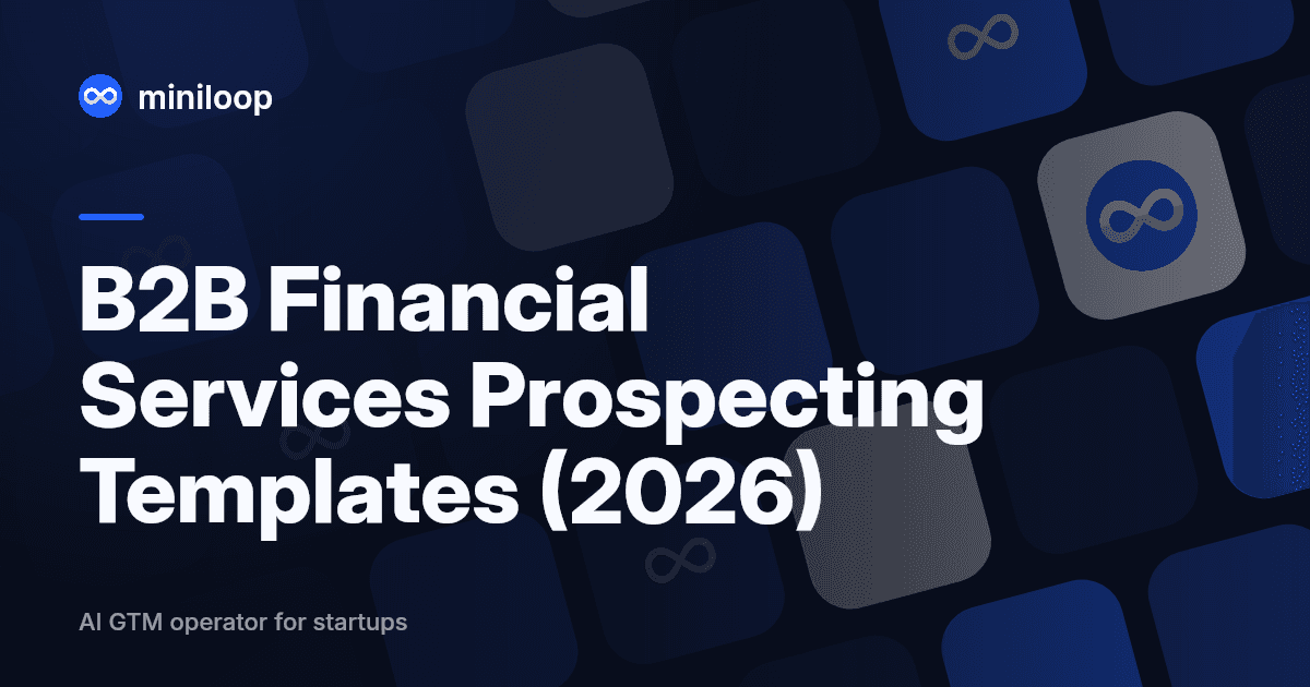Outbound prospecting workflow mapped to a financial services buying committee