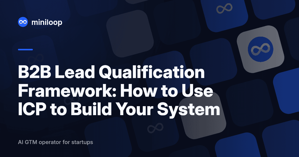 B2B lead qualification framework illustrated with ICP criteria and scoring layers