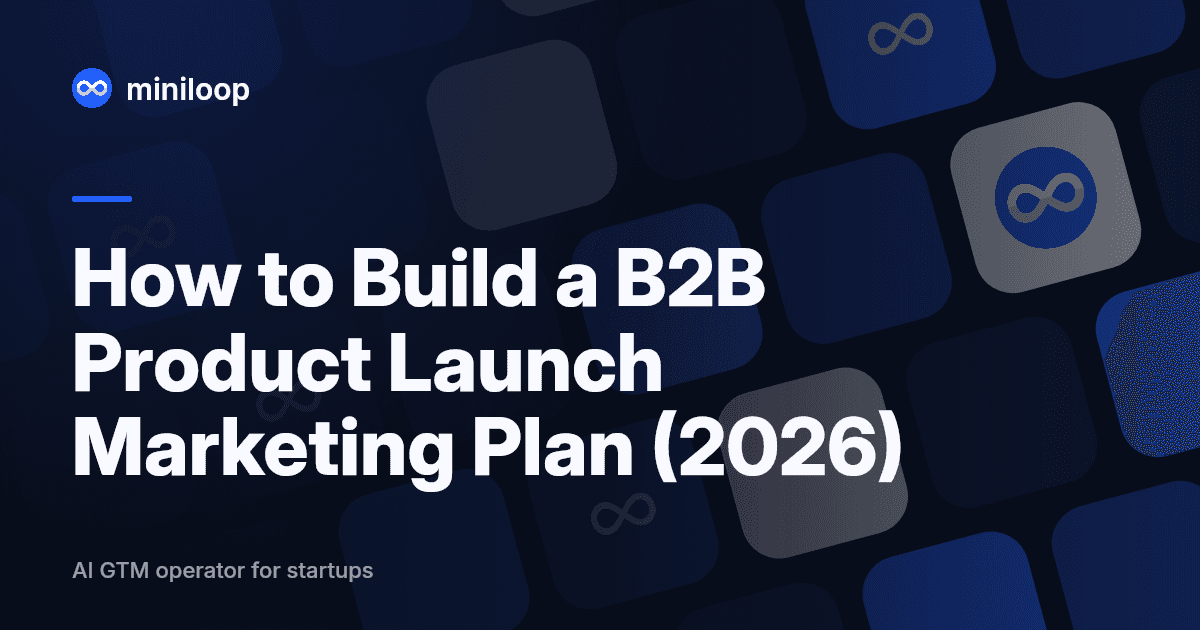 B2B product launch marketing plan framework illustration