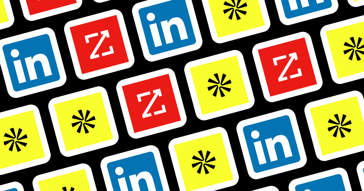 B2B sales intelligence platform logos: Apollo.io, ZoomInfo, Cognism, LinkedIn, 6sense