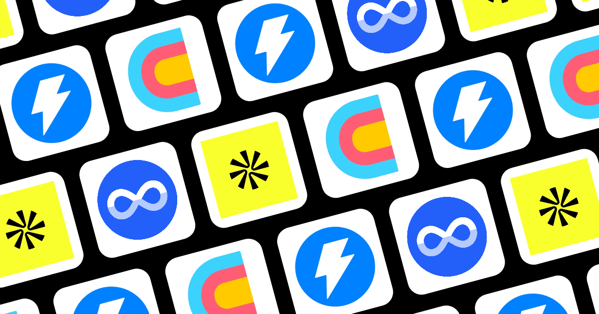 Grid of lead generation tools including Apollo, Clay, Instantly, and Miniloop logos