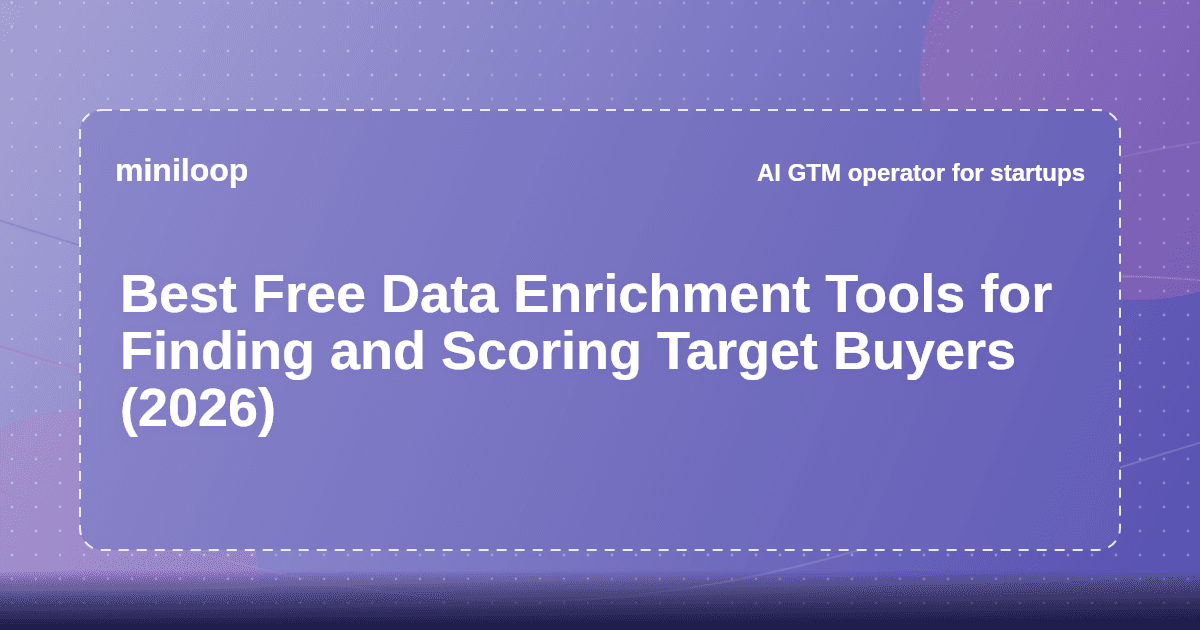 Best free data enrichment tools for B2B GTM teams: Apollo.io, Hunter.io, Clearbit, Lusha, RocketReach, Datanyze, Snov.io, People Data Labs