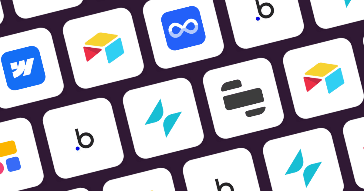 no-code app builders guide showing tools and features