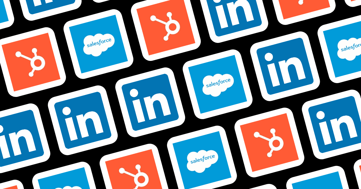 Outbound sales agencies comparison with Salesforce, HubSpot, and LinkedIn logos