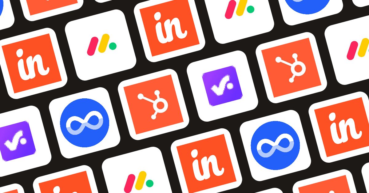 Logos of leading CRM project management platforms for 2026 including Insightly, HubSpot, Monday.com, Productive, and Miniloop.