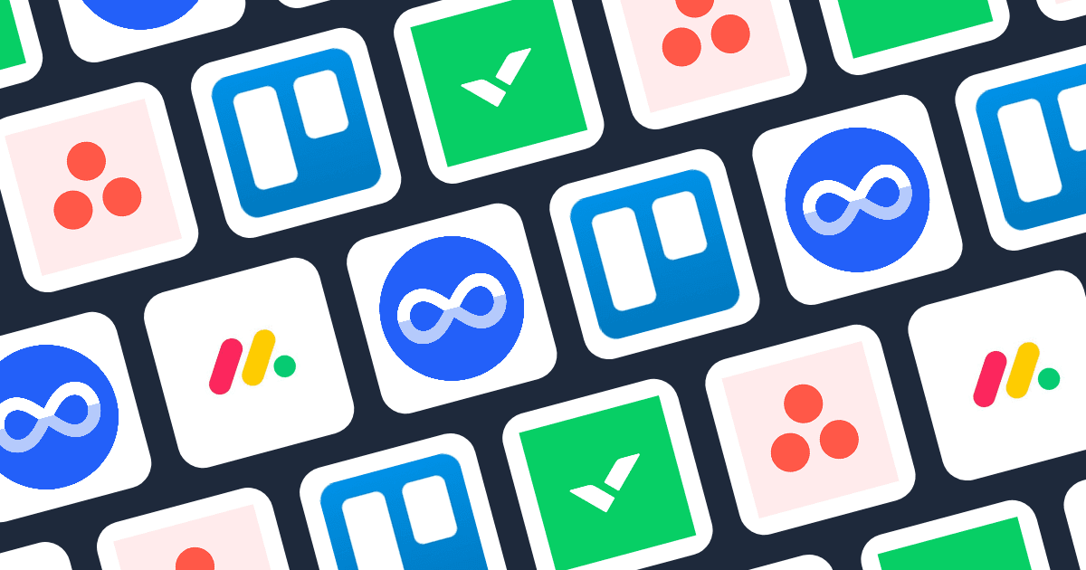 Logos of top monday.com alternatives including Asana, Trello, Wrike, Miniloop, and monday.com