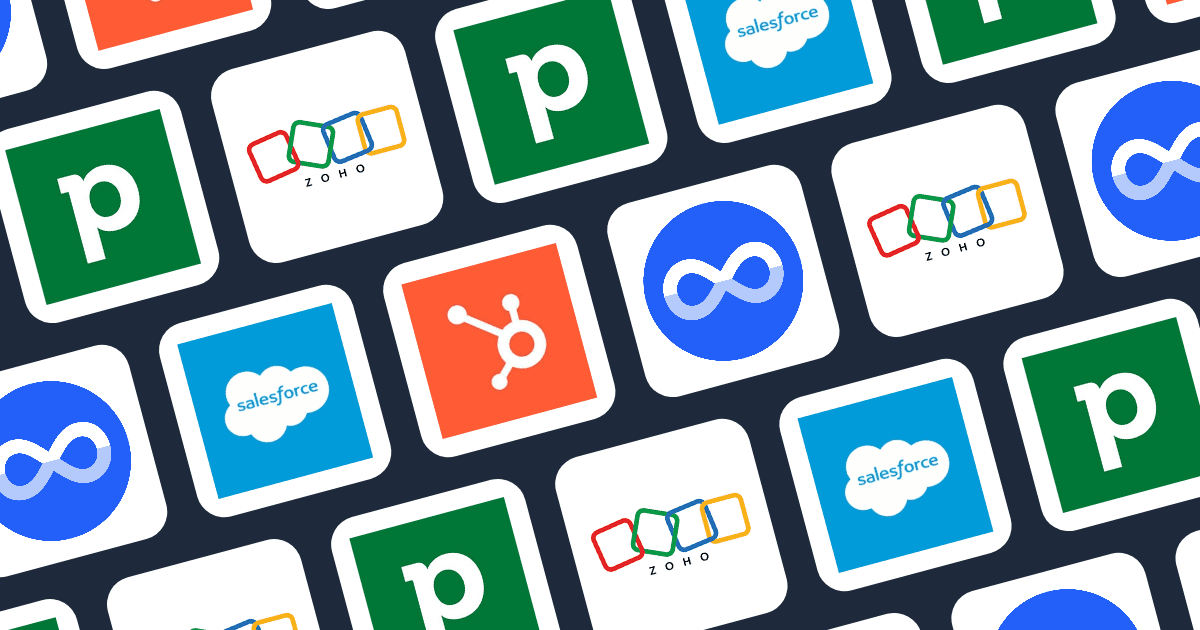 Logos of top Pipedrive alternatives including Miniloop, Salesforce, HubSpot, and Zoho CRM.
