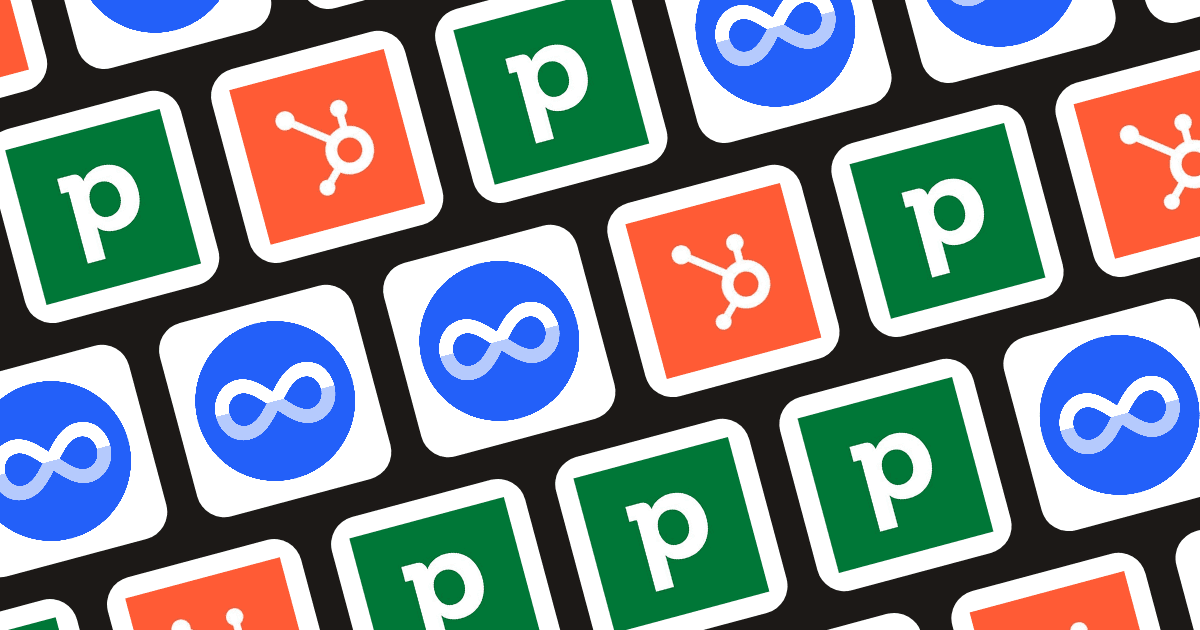 Logos for Pipedrive, HubSpot, and Miniloop with CRM interface icons