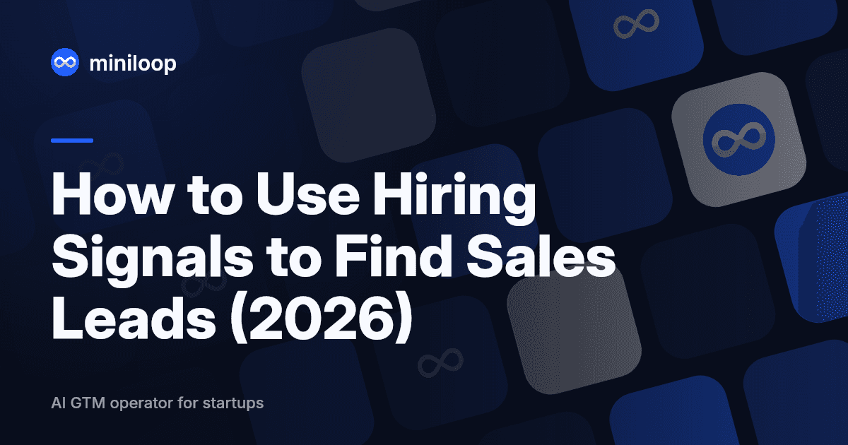 Illustration of hiring signal analysis for B2B sales prospecting
