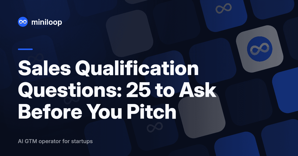A checklist of sales qualification questions organized by BANT criteria on a clean background