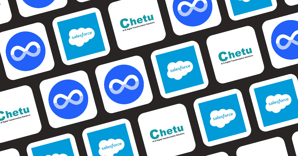 Logos of Salesforce, Chetu, and Miniloop representing consulting and CRM alternatives
