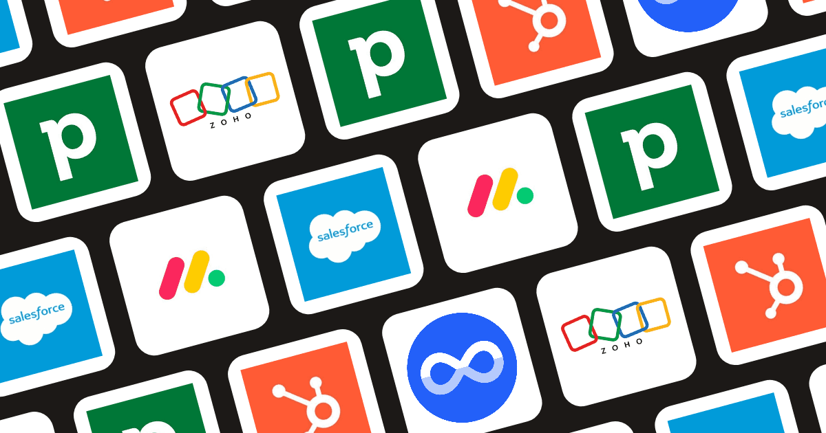 Icon grid of Salesforce and CRM platform logos
