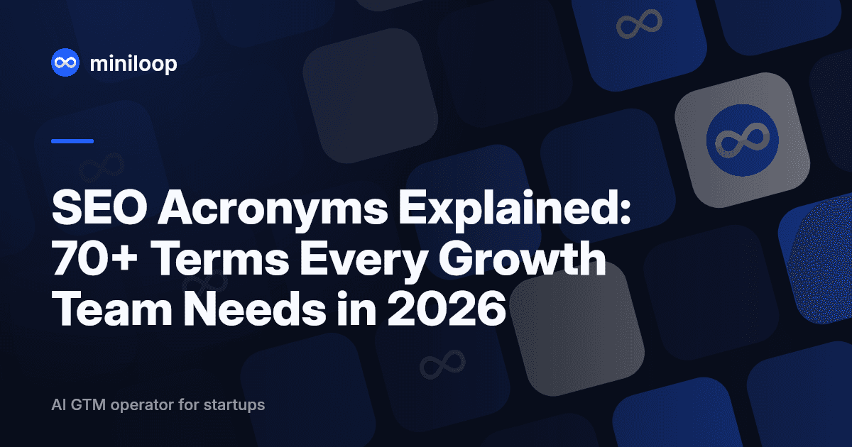 SEO acronyms reference guide for growth teams