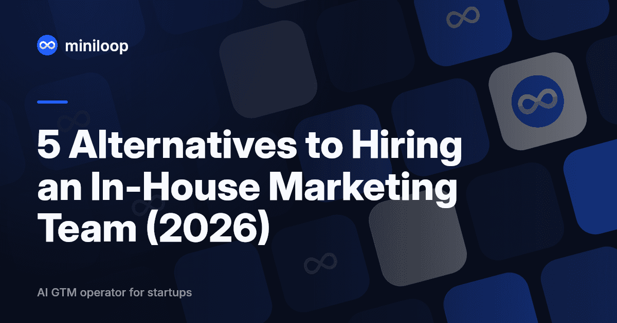 Illustration representing alternatives to hiring an in-house marketing team for startups