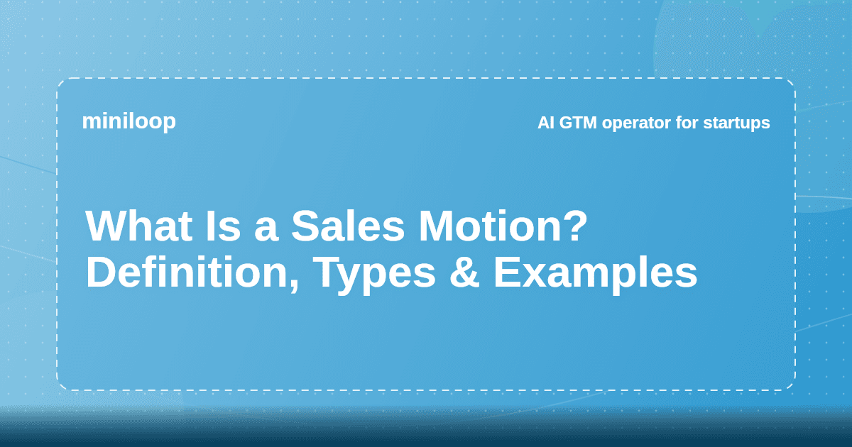 Abstract illustration of a sales motion pipeline moving a prospect through stages toward a closed deal