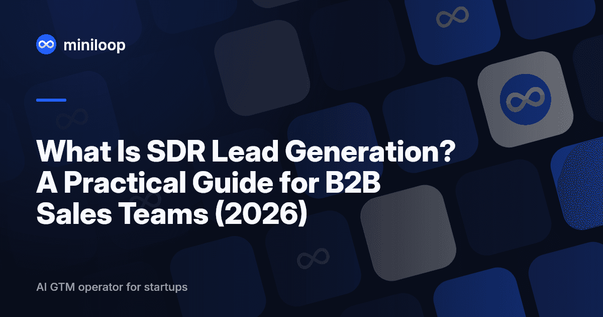 SDR lead generation workflow showing prospect identification, qualification, and outreach stages for B2B sales teams